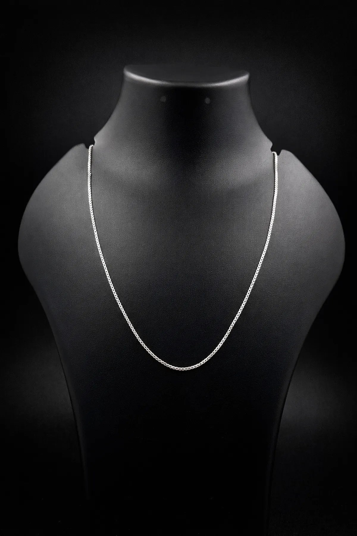 Silver Simple Plain Chain Necklace