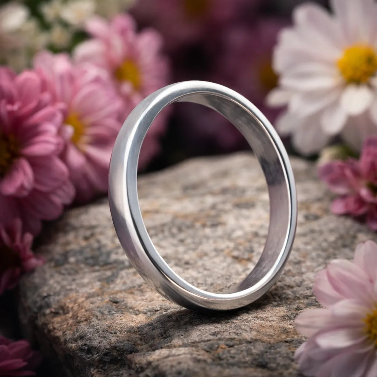 Silver Plain Silver Band Ring For Women